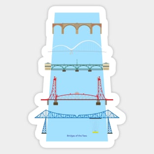 Bridges of the Tees Sticker